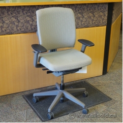 Allsteel Relate Beige Mid Back Task Chair w Adjustable Arms